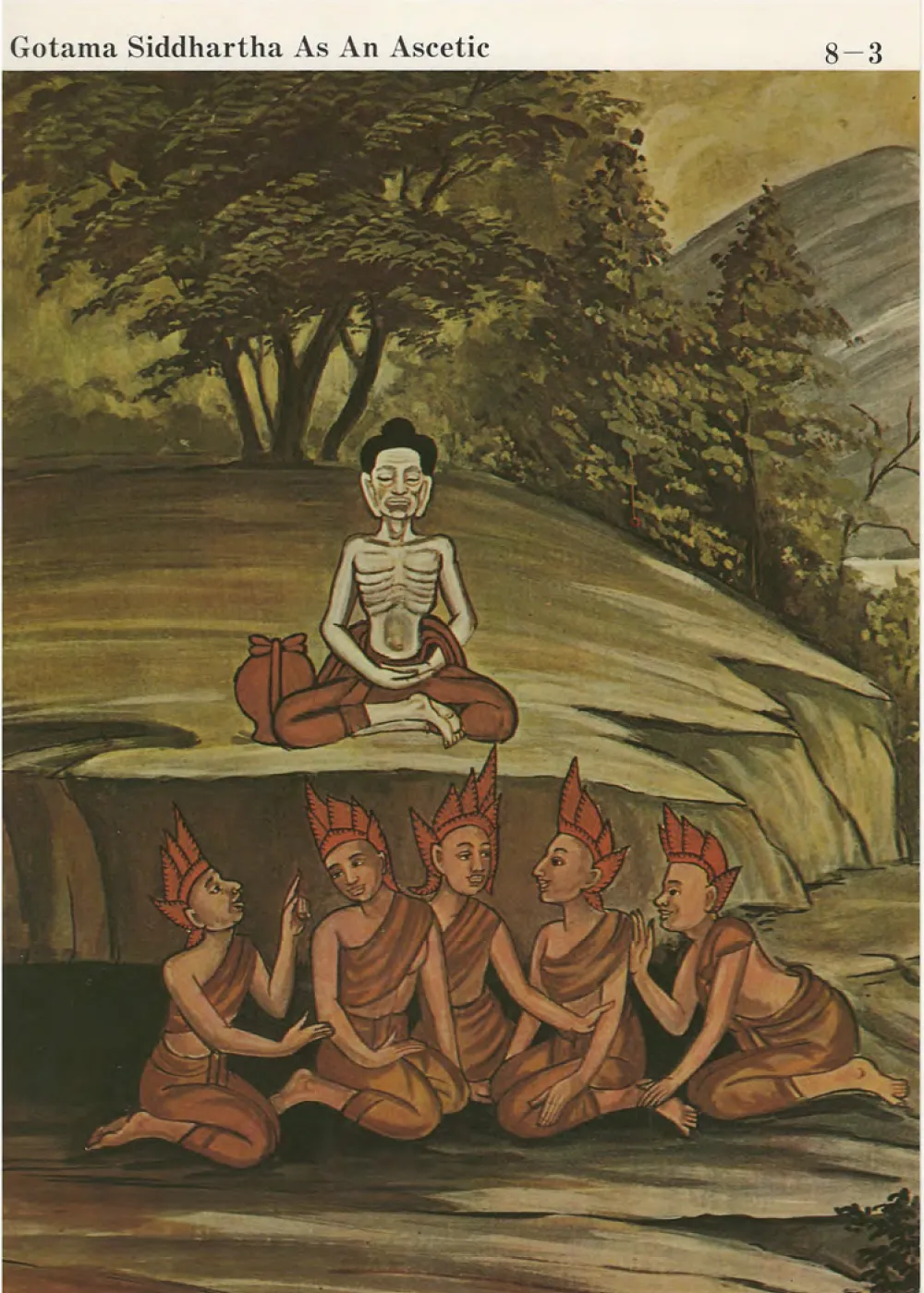 Siddhartha practicing asceticism